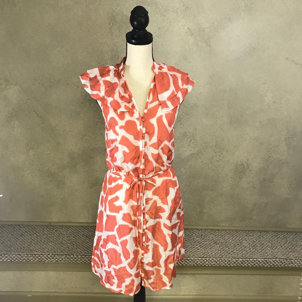 Loft silk button down dress